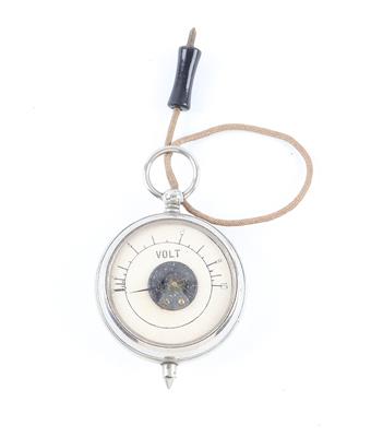 Taschenvoltmeter für k. u. k. Telegraphen-Truppe im orig. Holzetui, - Historische Waffen, Uniformen, Militaria