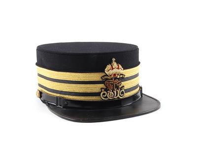Ovale Bordkappe der k. u. k. Kriegsmarine für einen Flaggenoffizier M 1891, - Historische Waffen, Uniformen, Militaria