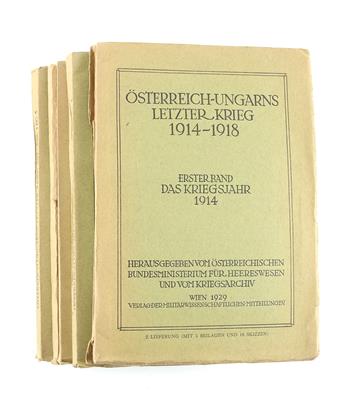 Generalstabswerk 'Österreich-Ungarns letzter Krieg 1914-1918' Glaise-Horstenau, - Historische Waffen, Uniformen, Militaria