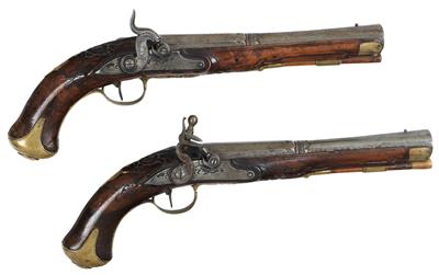 Tromblon-Pistolenpaar, - Armi d'epoca, uniformi e militaria