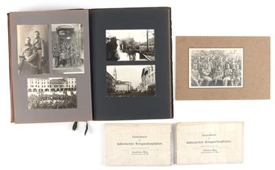 Fotoalbum aus dem 1. WK, meist Isonzofront, - Historische Waffen, Uniformen,
Militaria