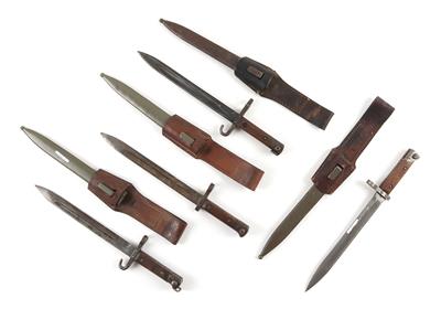 Konvolut österreichische Bajonette, 4 Stück: - Antique Arms, Uniforms and Militaria