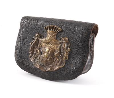 Kartuschtasche ungeklärter Provenienz, Mitte 19. Jh., - Historische Waffen, Uniformen, Militaria