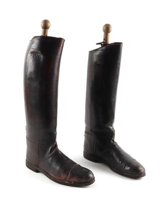 Paar Offiziers-Reitstiefel für Dragoner- und Ulanenregimenter der k. u. k. Armee, - Armi d'epoca, uniformi e militaria