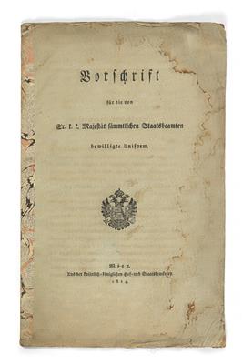 Adjustierungsvorschrift für - Historische Waffen, Uniformen, Militaria