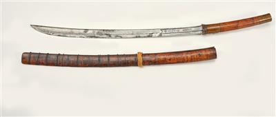Burmesisches Schwert - Dha, - Antique Arms, Uniforms and Militaria