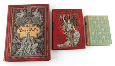 Konvolut von 3 Büchern zum Thema 'Deutsche Armee': - Historische Waffen, Uniformen, Militaria