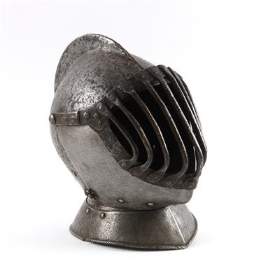 Visierhelm, Italien, 16./17. Jh. für das traditionelle Turnier "Gioco del Ponte" in Pisa, - Armi d'epoca, uniformi e militaria