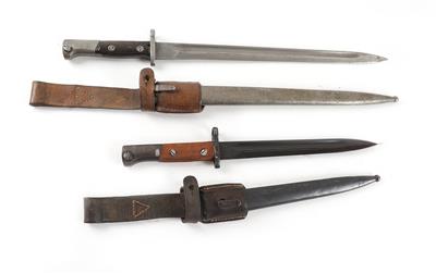 2 Stück jugoslawische Bajonette, - Historische Waffen, Uniformen, Militaria