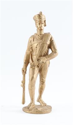 Figurine eines preußischen Infanteristen um 1815, - Historische Waffen, Uniformen, Militaria