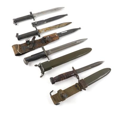 Konvolut Bajonette, 4 Stück: - Antique Arms, Uniforms and Militaria