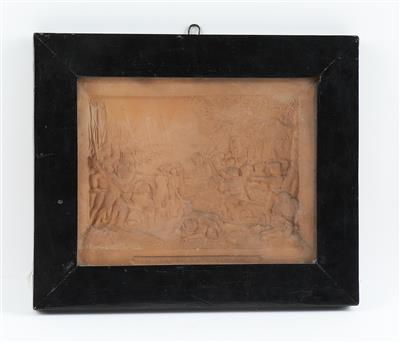 Terracotta-Relief, darstellend den Tod des Arnold de Winkelried - Armi d'epoca, uniformi e militaria