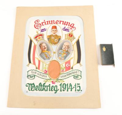 Gesticktes Kriegsteilnehmer bzw. Veteranen-Bild, - Historische Waffen, Uniformen & Militaria