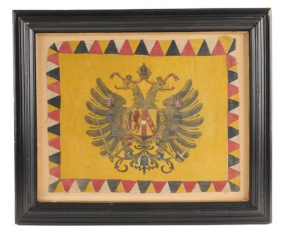 Miniatur der sog. 'Gelben Fahne' der k. u. k. Armee, - Antique Arms, Uniforms & Militaria