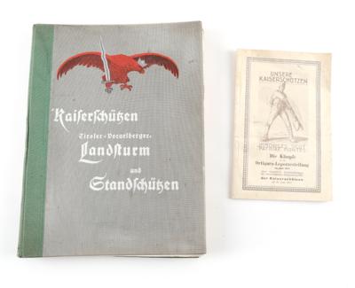 Oberstleutnant Weber, Fritz (Hrsg.): 'Kaiserschützen, Tiroler u. Vorarlberger Landsturm und Standschützen' (1932), - Armi d'epoca, uniformi e militaria
