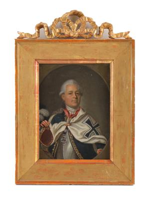 Ölportrait eines 'Deutschordens-Komturs' wahrscheinlich des 'Augustin Wildsaw R. Rechenmeister, - Antique Arms, Uniforms & Militaria