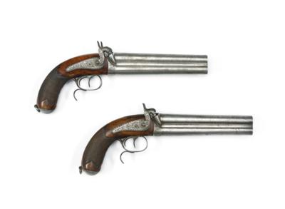 Paar Perkussionsbockpistolen, - Antique Arms, Uniforms & Militaria