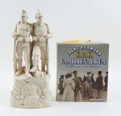 Militärisch-patriotische Porzellanfigurine, um 1914, - Armi d'epoca, uniformi e militaria