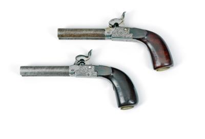 Perkussions-Terzerol-Pistolenpaar, - Antique Arms, Uniforms and Militaria