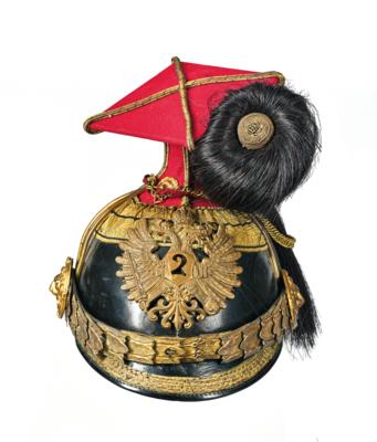 Tschapka M1905 für einen Rittmeister des k. k. Landwehr-Ulanenregiment 2, - Armi d'epoca, uniformi e militaria