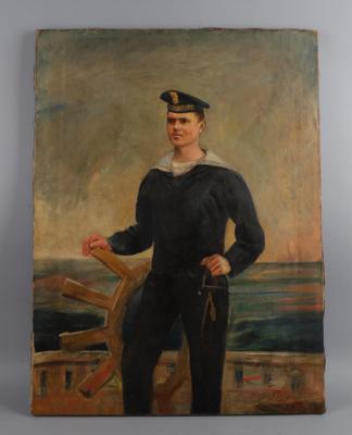 Portrait darstellend einen k. u. k. Matrosen - Antique Arms, Uniforms and Militaria
