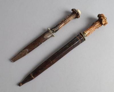 Zwei Jagddolche, - Antique Arms, Uniforms and Militaria