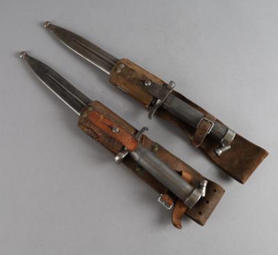 2 schwedische Messerbajonette M1896, - Historische Waffen, Uniformen und Militaria