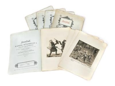 Konvolut von 5 sog. 'Freydal-Mappen' - Historische Waffen, Uniformen und Militaria