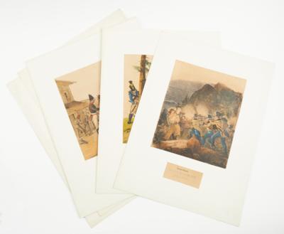 Konvolut von großformatigen Kunstdrucken der k. u. k. Armee, - Armi d'epoca, uniformi e militaria