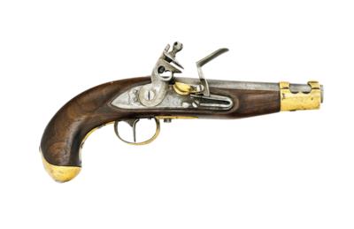 Verkleinerte Variante der österreichischen Kavalleriepistole M1828, - Antique Arms, Uniforms and Militaria