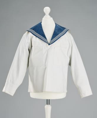 Baumwolljacke mit blauem Kragen eines 'niedrigen Unteroffiziers' - Antique Arms, Uniforms and Militaria