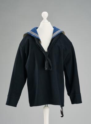 Blaues Hemd mit blauem Kragen eines 'niedrigen Unteroffiziers' des Maschinendiensts der k. u. k. Kriegsmarine - Armi d'epoca, uniformi e militaria