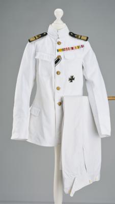 Weiße Marinejacke und Hose zur - Armi d'epoca, uniformi e militaria