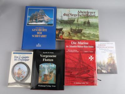 Konvolut Bücher zum Thema Marinegeschichte, 6 Stück: - Armi d'epoca, uniformi e militaria