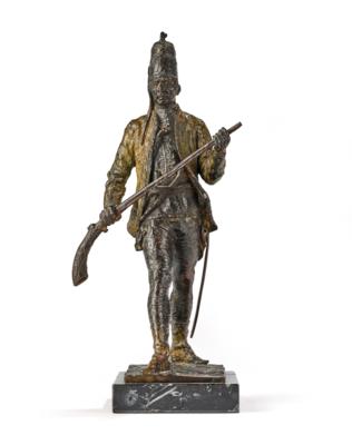 Bronzefigur, - Historische Waffen, Uniformen & Militaria