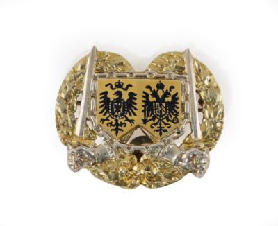 Hochwertiges k. u. k. Kappenabzeichen in Silber, - Armi d'epoca, uniformi e militaria