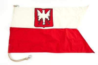 Seekriegsflagge (Bootsflagge) der Volksrepublik Polen, - Antique Arms, Uniforms & Militaria