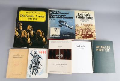 Konvolut Bücher und Broschüren zum Thema k. u. k. Armee, 8 Stück: - Historische Waffen, Uniformen & Militaria