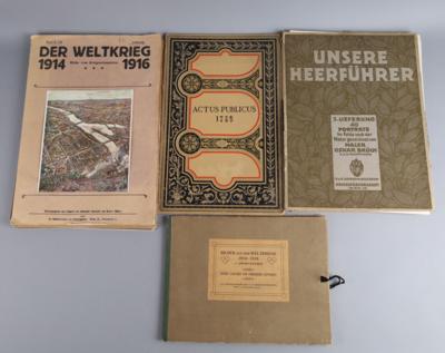 Konvolut von militärischen Büchern, Drucken und Zeitschriften zum Thema 1. WK: - Starožitné zbraně
