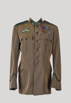 Uniformbluse M22 für einen 'Szakaszvezetö' (Unterfeldwebel) der Grenzjäger im Titularkönigreich Ungarn um 1940 - Historische Waffen, Uniformen und Militaria