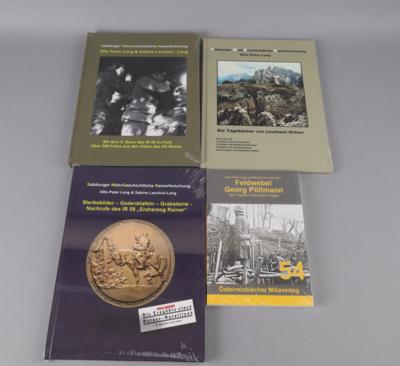 Konvolut von 4 militärischen Büchern (original verpackt!) zum Thema 1. WK, IR 59, Salzburger Einheiten: - Antique Arms, Uniforms and Militaria