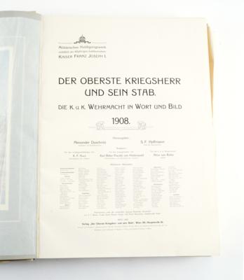 Buch 'Kaiser Jubiläumswerk - Der oberste Kriegsherr und sein Stab 1848-1908', - Starožitné zbraně