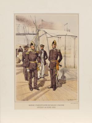 Josef Kriehuber (Wien 1800-1876), Konvolut von 5 Drucken: - Armi d'epoca, uniformi e militaria