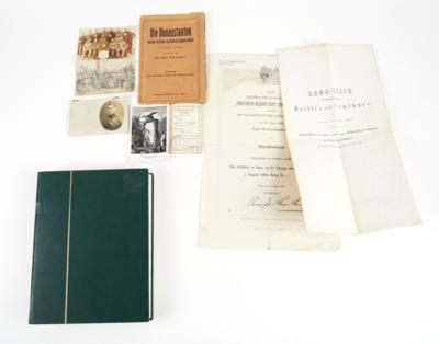 Konvolut Ephemera zum Thema k. u. k. Armee und 1. WK, Zwischenkriegszeit, Besatzungszeit, - Antique Arms, Uniforms and Militaria