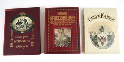 Konvolut von 3 Büchern zum Thema k. u. k. Armee bzw. 1. WK: - Antique Arms, Uniforms and Militaria
