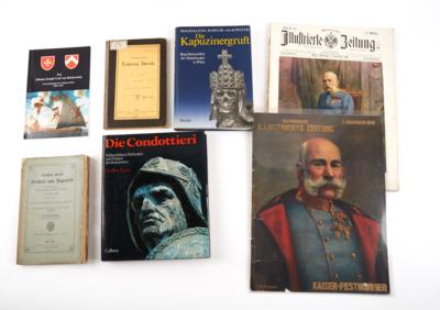 Konvolut von 5 Büchern u. einer Broschüre zum Thema österreichische Monarchie und Armee: - Armi d'epoca, uniformi e militaria
