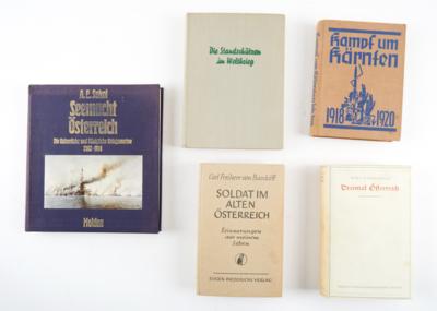 Konvolut von 5 Büchern zum Thema 1. Weltkrieg und Zwischenkriegszeit: - Armi d'epoca, uniformi e militaria