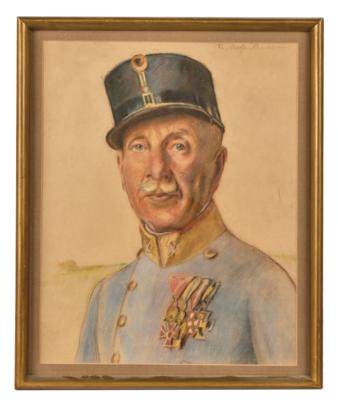 Portrait eines Generalmajors der k. u. k. Armee, - Starožitné zbraně