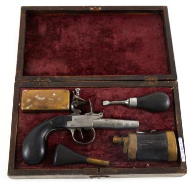 Steinschloss-Terzerolpistole, - Antique Arms, Uniforms and Militaria