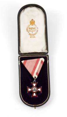 K. u. k. Armee - Militär Verdienstkreuz (später dann III. Klasse) ohne Kriegsdekoration, 3. Modell um 1870-80, - Armi d'epoca, uniformi e militaria